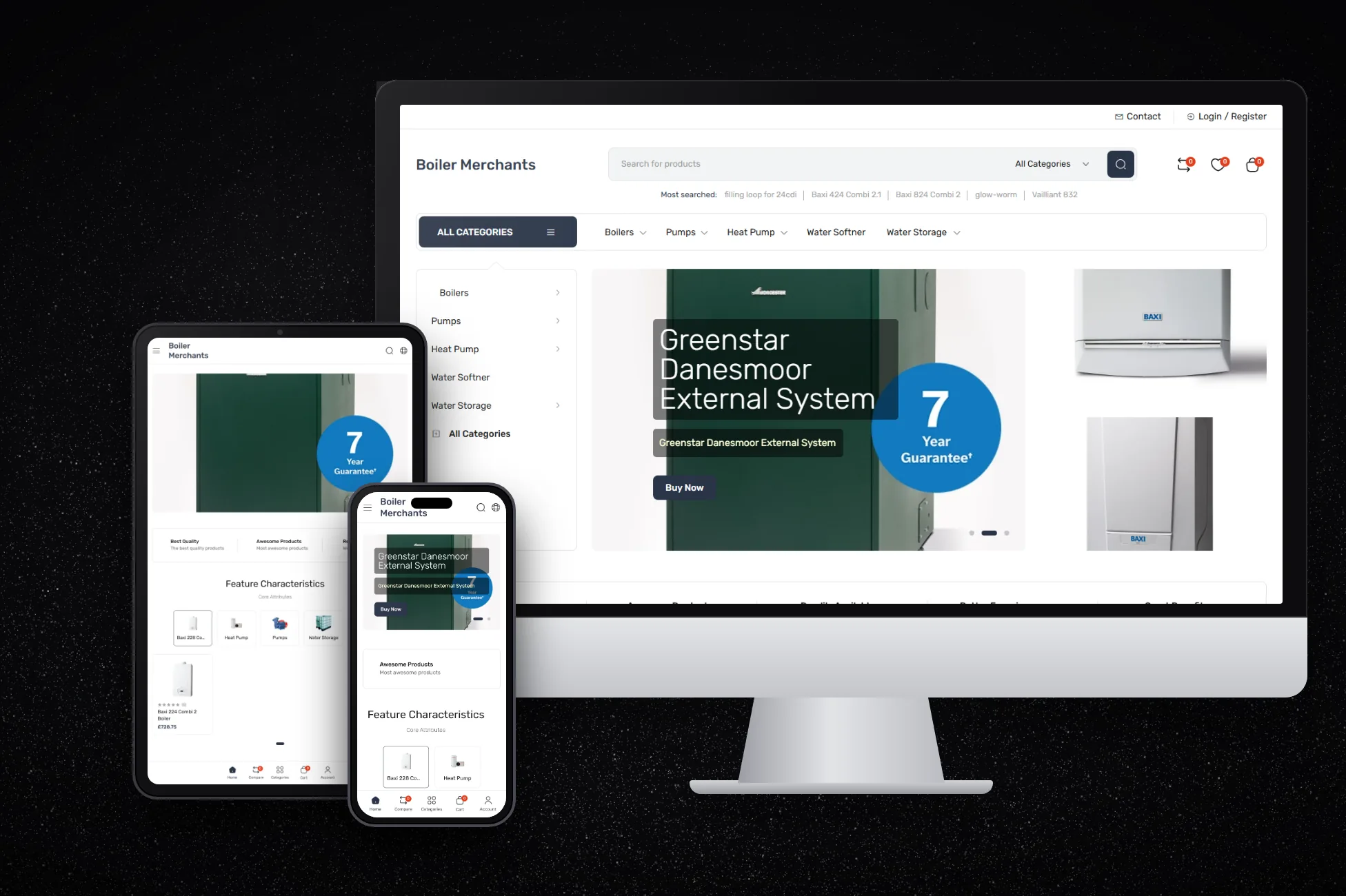 Boiler Merchants - Boilers, Heat Pumps & Heating Supplies E-commerce Store — project overview screenshot