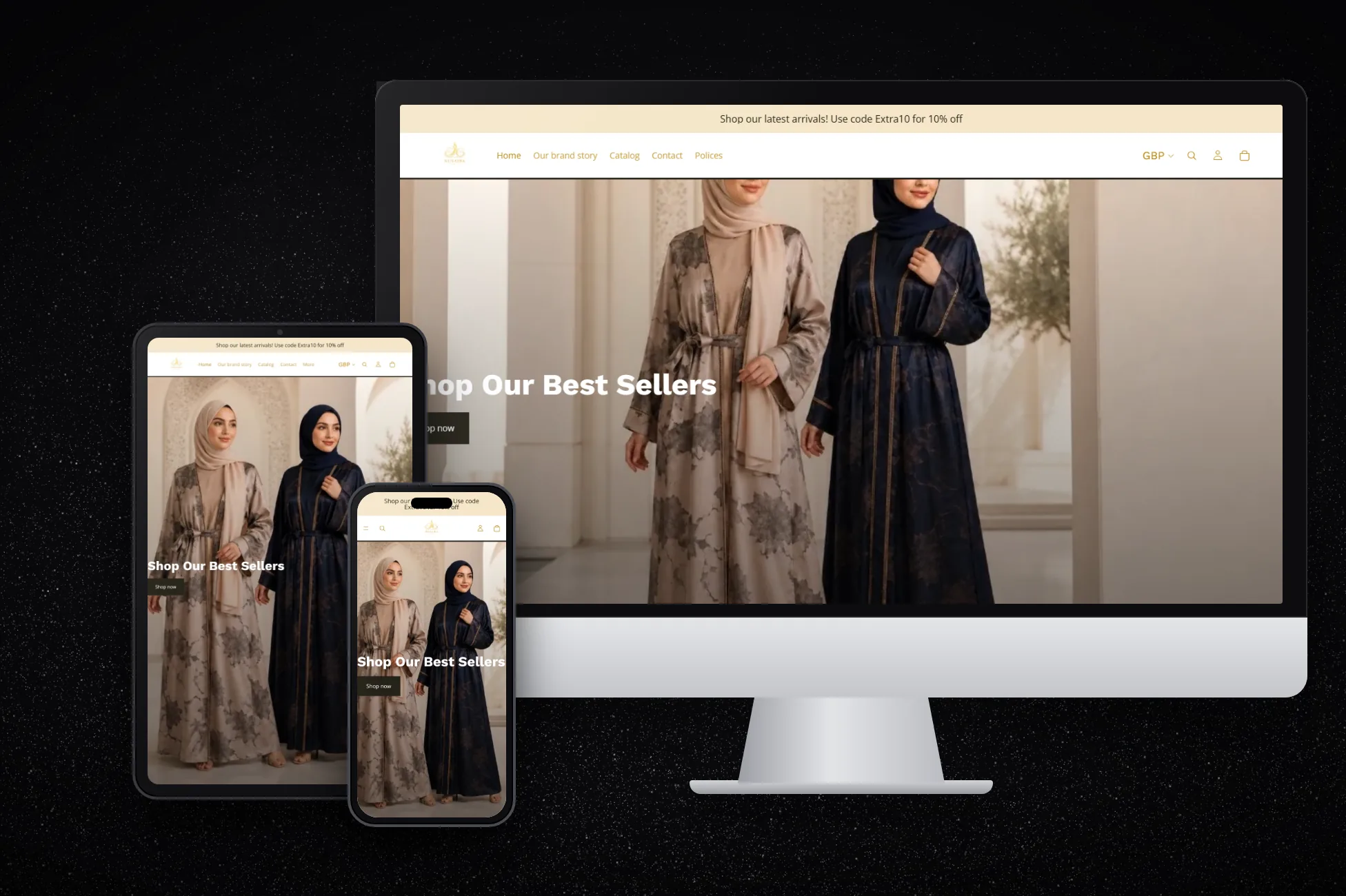 Nusaiba - Modest Fashion & Abaya Shopify Store — E-commerce Website project